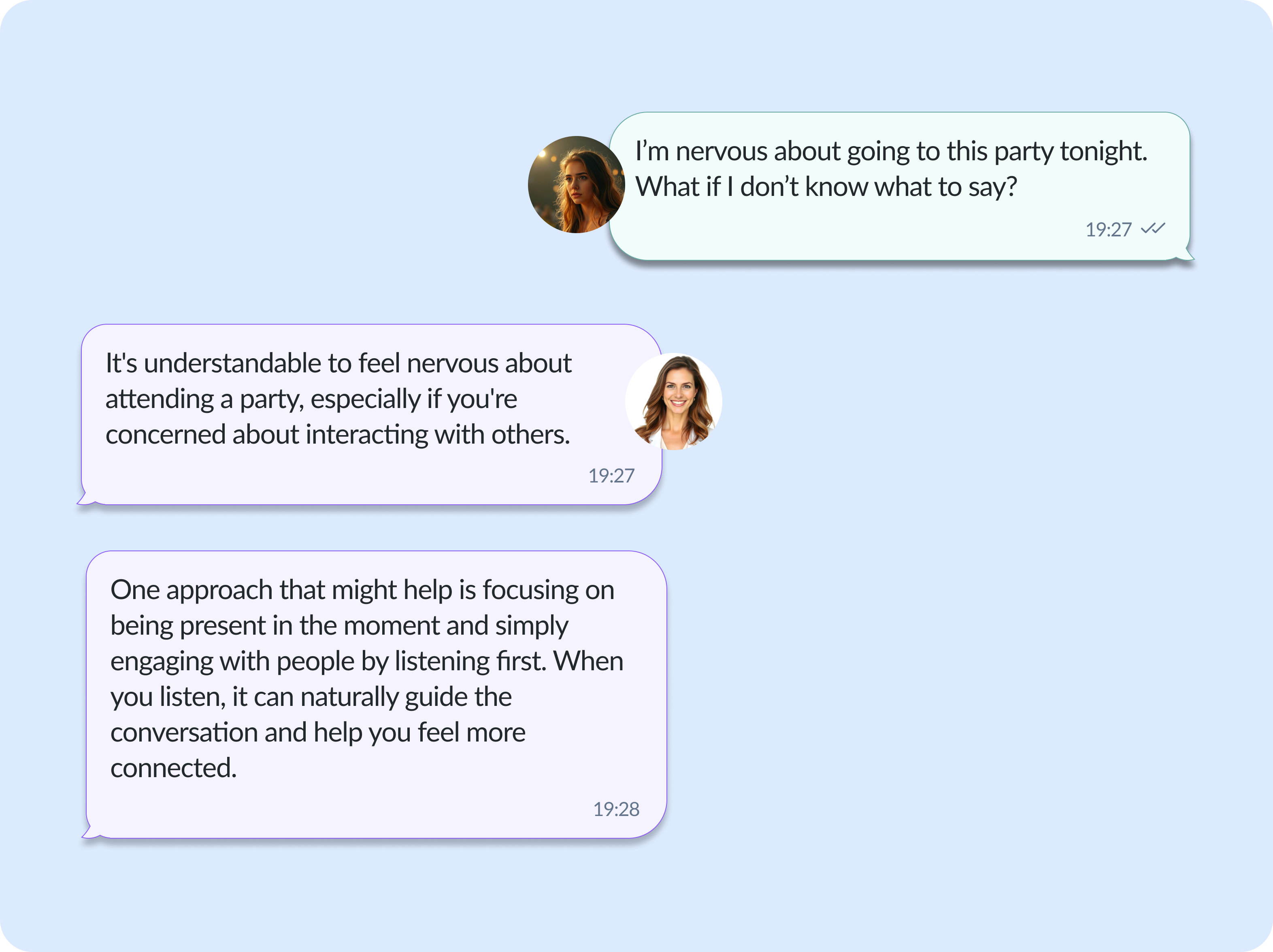 Manage Social Anxiety Chat Messages