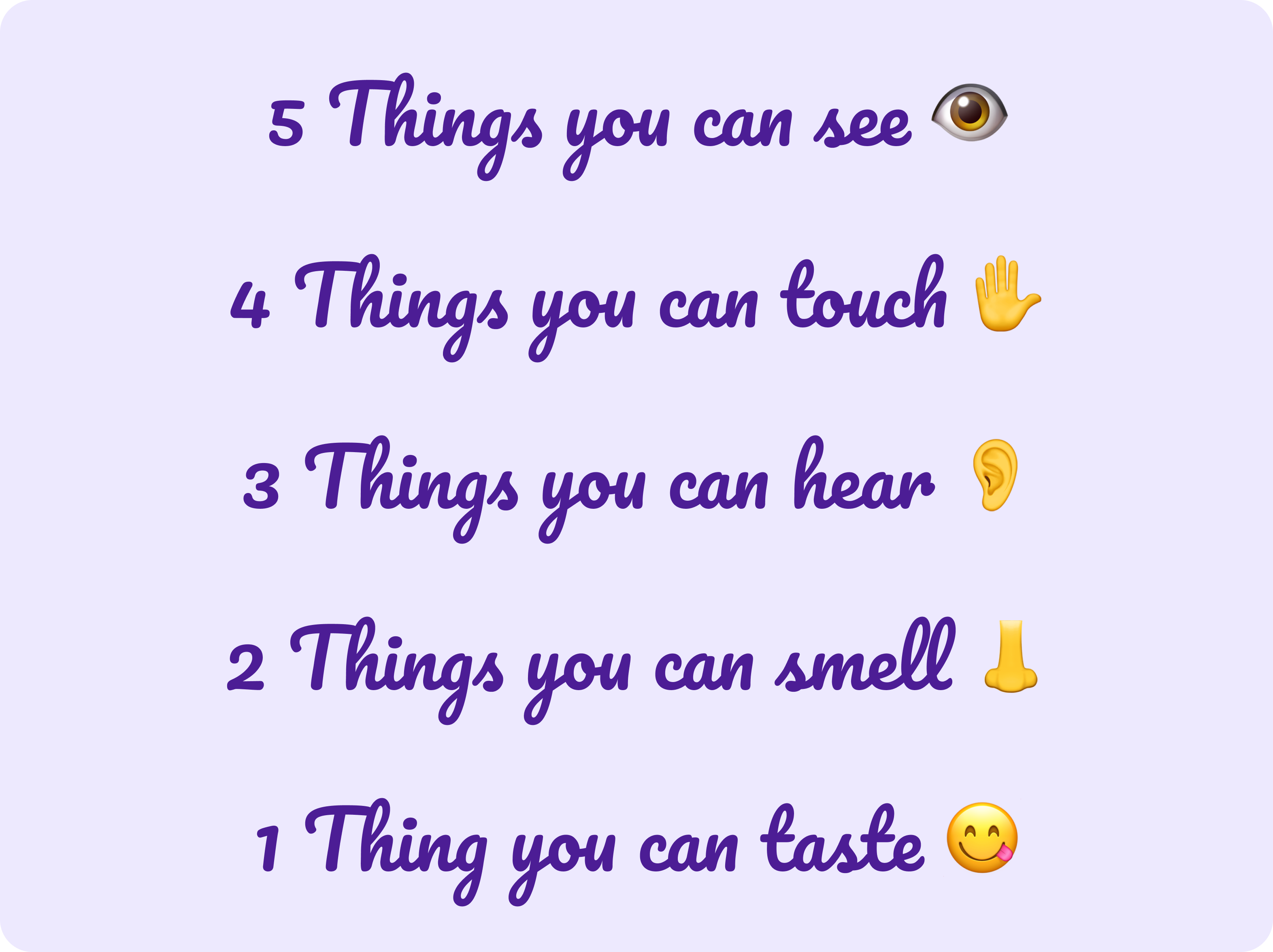 Reduce Anxiety 5-4-3-2-1 technique